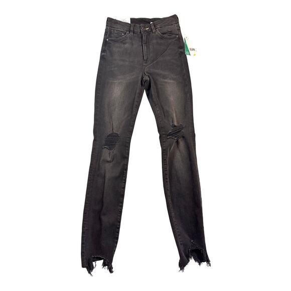 & Denim H&M Super Skinny Jeans Raw Hem Size 25 NWT - Picture 1 of 6